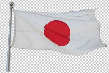 Клипарт флаг Японии, для Фотошоп в PSD и PNG, без фона