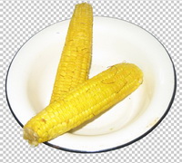 Клипарт кукуруза в миске для Фотошоп в PSD и PNG, без фона