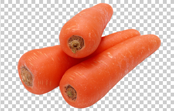 Клипарт морковка, для Фотошоп в PSD и PNG, без фона
